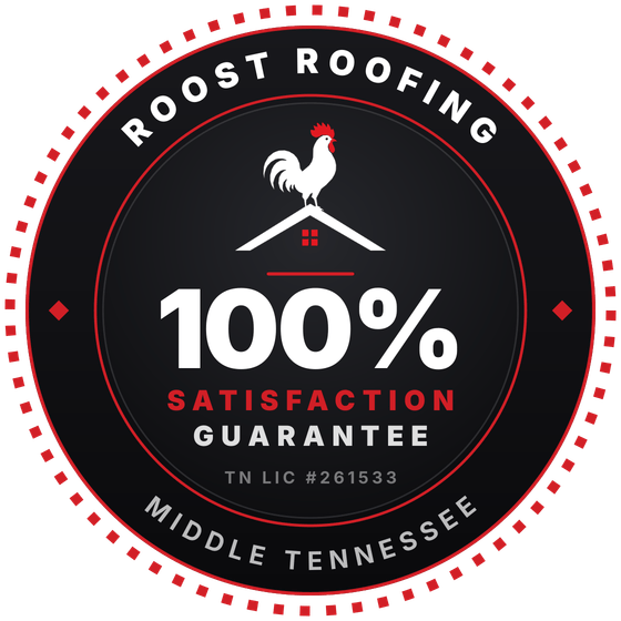 Roost Roofing 100% satisfaction guarantee seal